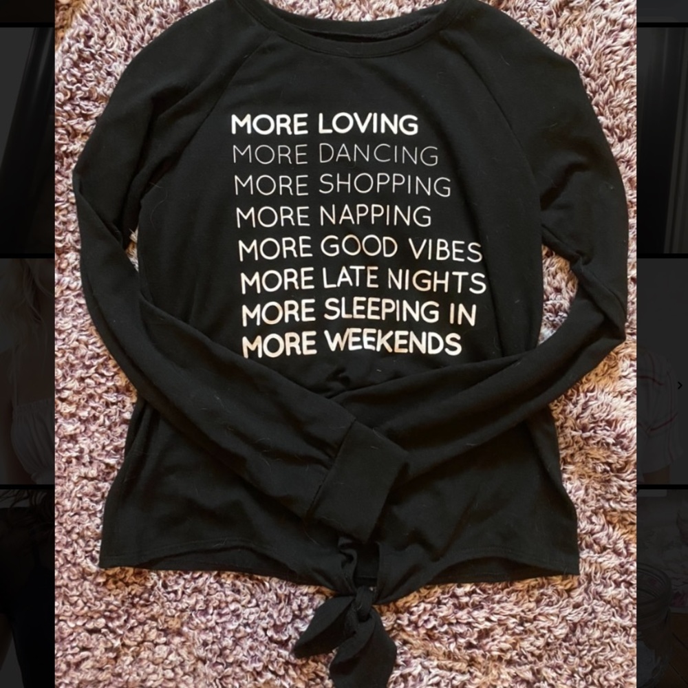 Long sleeve black tee